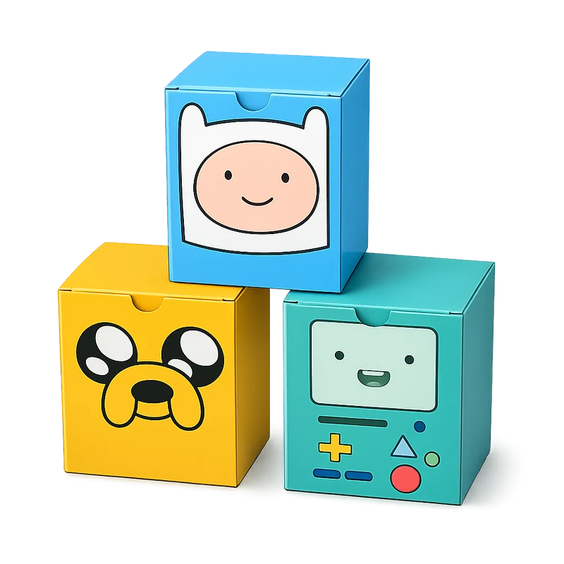Arte tema A Hora da Aventura aplicada na Caixa Cubo